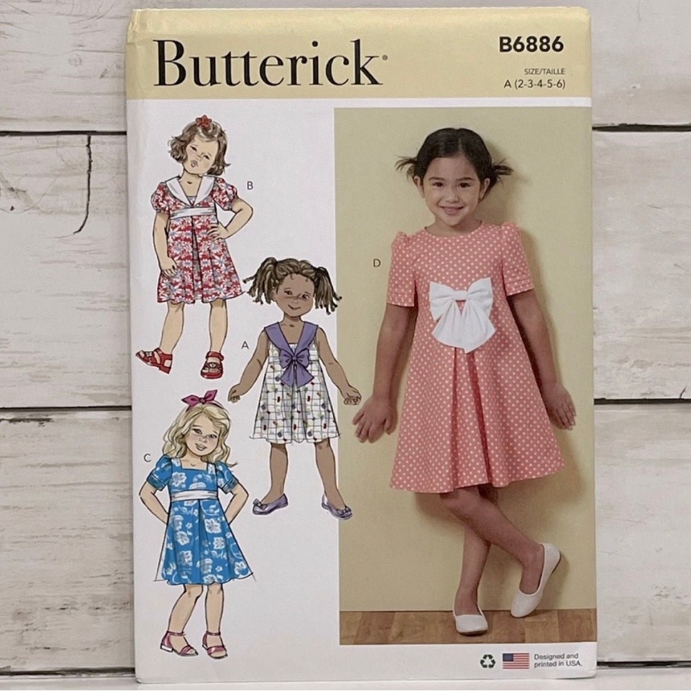 ⭐️5 for $28⭐️ Butterick B6886 Child’s Sewing Patterns UNCUT